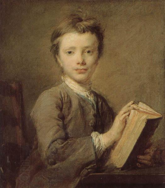 PERRONNEAU, Jean-Baptiste A Boy with a Book China oil painting art